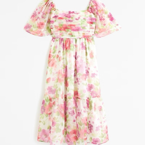 The A&F Emerson Angel Sleeve Midi Dress - Picture 1 of 4